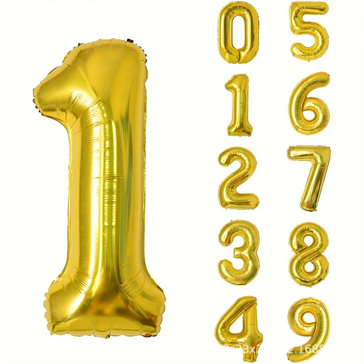 40-Inch Large Foil Number Balloons