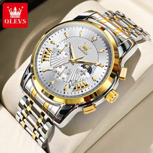 OLEVS Waterproof Stainless Steel Chronograph Quartz Watch