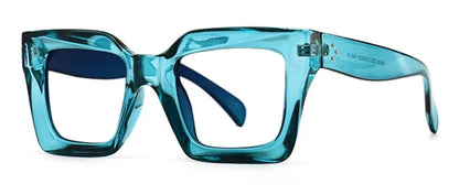 Vintage Oversized Square Anti Blue Light Reading Glasses