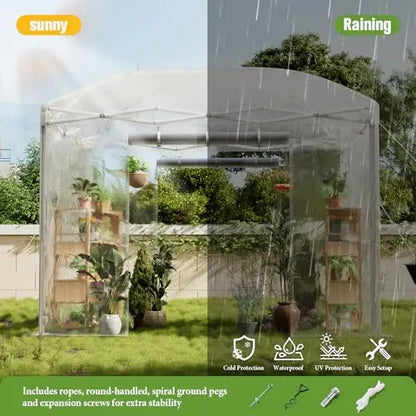 10x10 FT Portable Walk-in Pop-Up Greenhouse – Outdoor Plant Shelter & Garden Canopy
