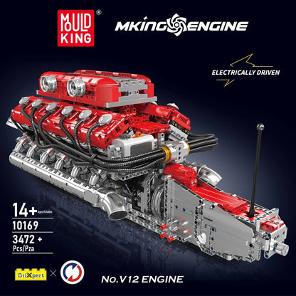 Mould King V12 Engine Motorized Building Block Set – 3472Pcs Technical Car Model