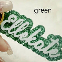 Acrylic Name Glitter Keychain Glitter
