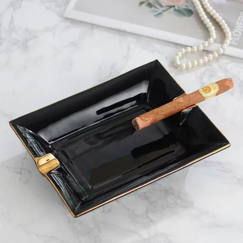 European Style Luxury Ceramic Cigar Ashtray
