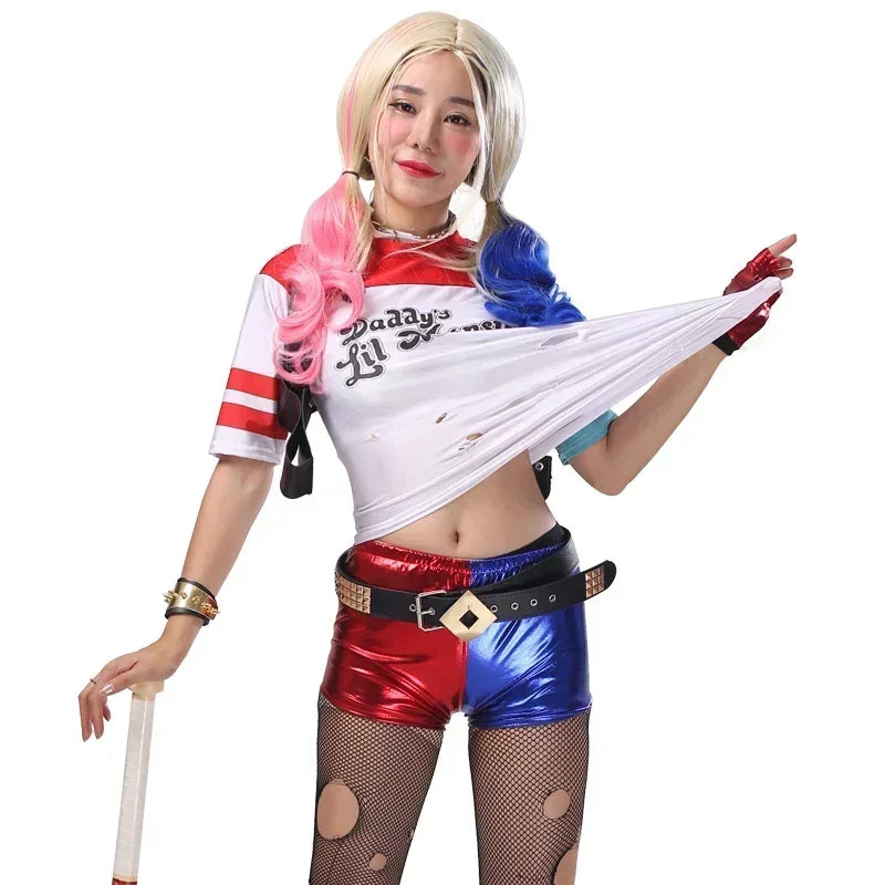 Women's Harley Quinn Cosplay Costume Set