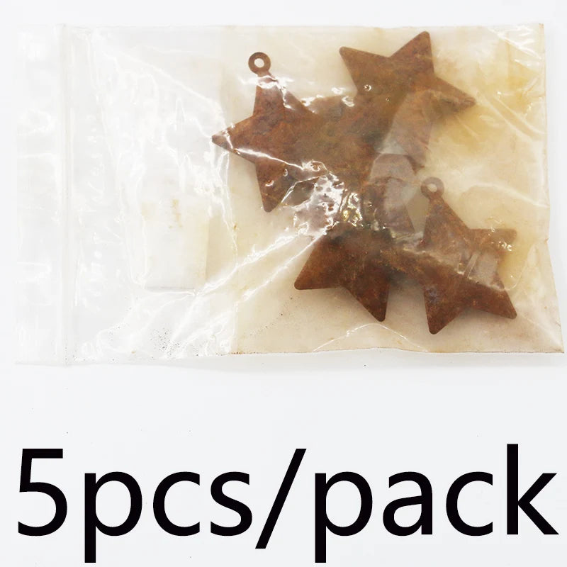 5 Pack 4.5cm Retro Rusty Christmas Bell Decorations