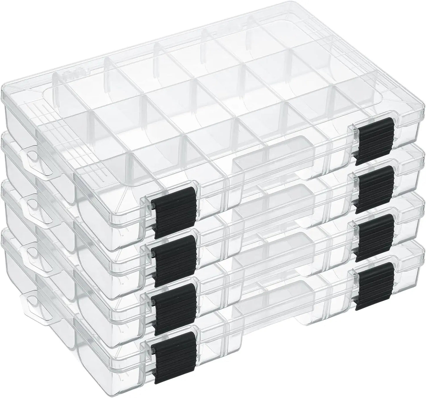 4-Piece 3600 Tackle Trays with Removable Dividers