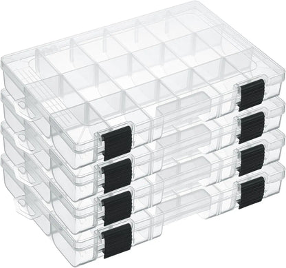 4-Piece 3600 Tackle Trays with Removable Dividers