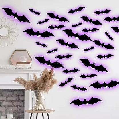3D Stereoscopic Bat LED Wall Decal & Night Light
