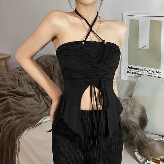 Slim Fit Off Shoulder Sleeveless Cami Top