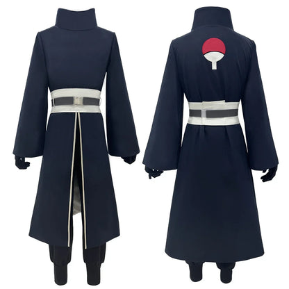 HOLOUN Anime Uchiha Obito Cosplay Costume Set - Coat, Elastic Pants, Belt, Gloves