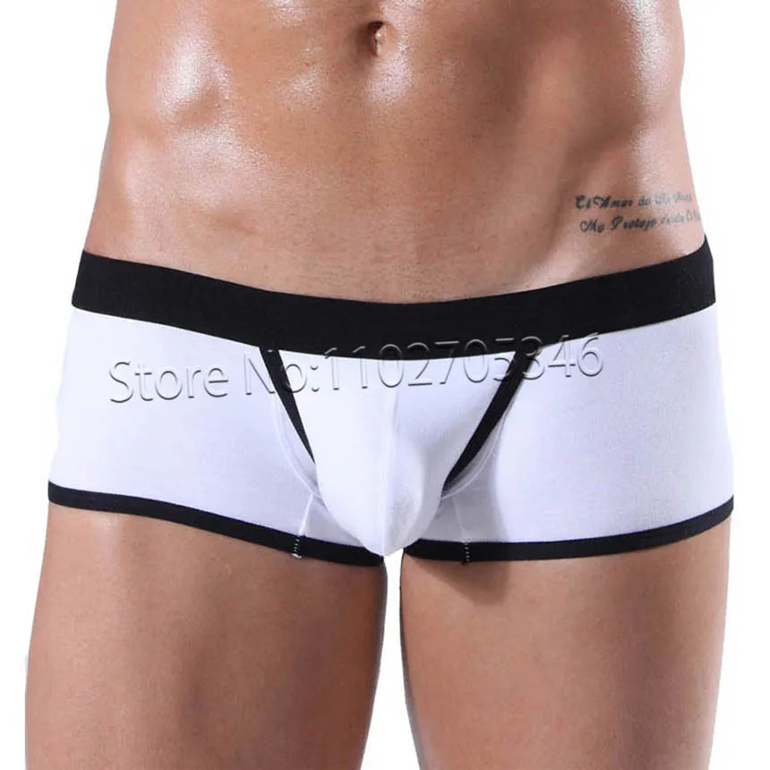 Men's Breathable Open-Pouch Cotton Boxer Briefs