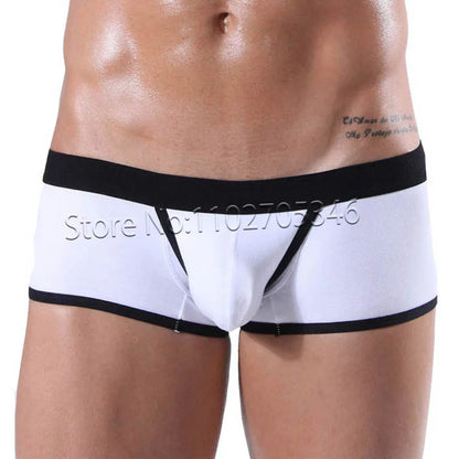 Men's Breathable Open-Pouch Cotton Boxer Briefs