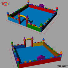 Inflatable 6x4m Pink Ball Pit White Wedding Bounce House Inflatable Ball Pool with Blower