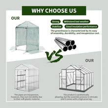 7x7x7.3FT Heavy Duty Metal Walk-in Greenhouse with 180g Double Layer Cover