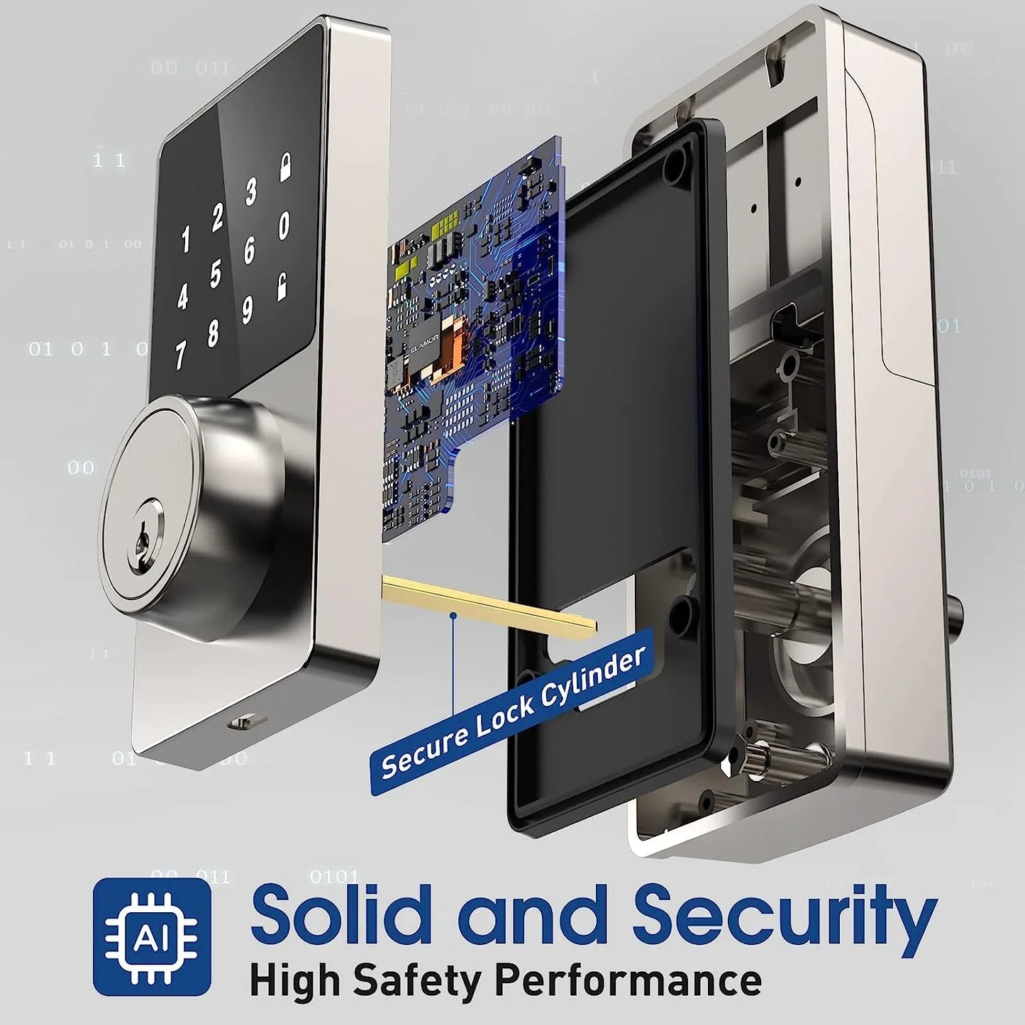 Smart Lock with password Keyless Entry Door Lock with Touchscreen Keypads