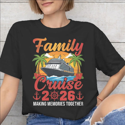 Summer Family Cruise 2026 Cotton T-Shirt – Matching Memories Vacation Tee