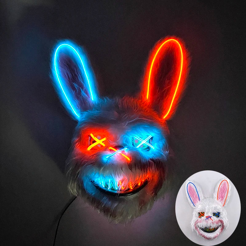 Novelty LED Bloody Furry Bunny Rabbit Bear Mask