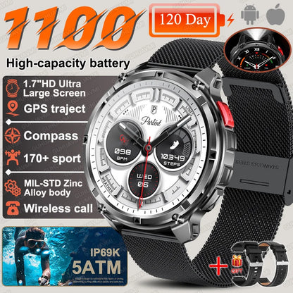 T-Rex3 Pro 1100mAh Battery Smart Watch