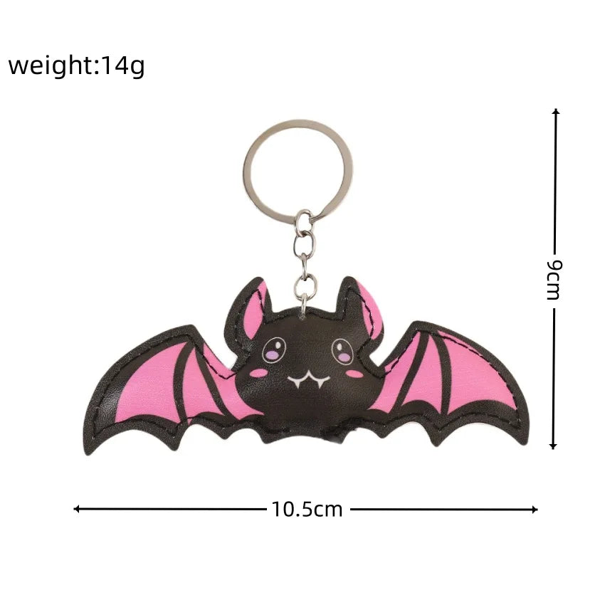 Halloween Cute Pink Bat Keychain