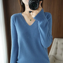 V-neck Pullover Lace Neck Sweaters