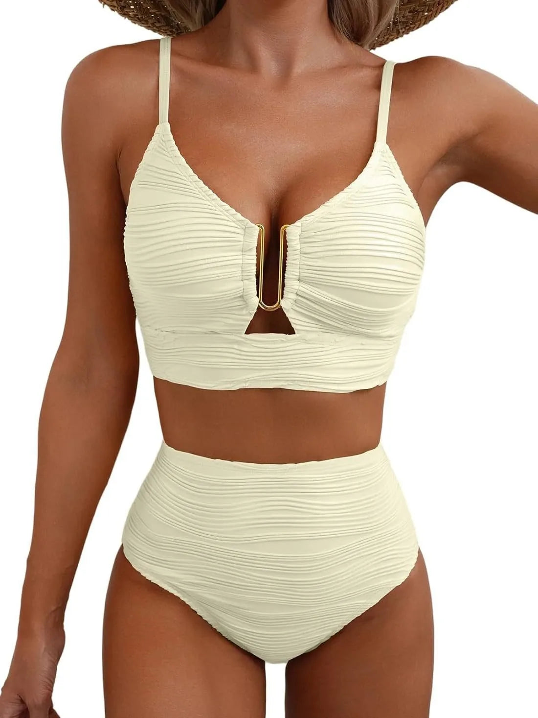 Women’s High-Waist Cutout Two-Piece Bikini Set
