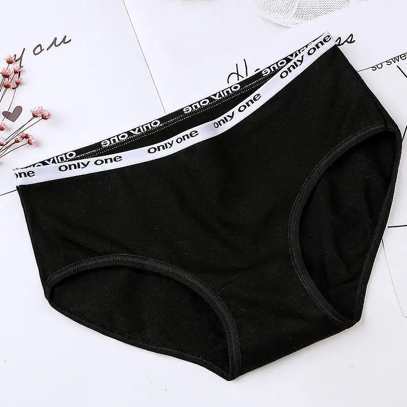 3-Pack Women's Pure Cotton Mid-Waist Briefs