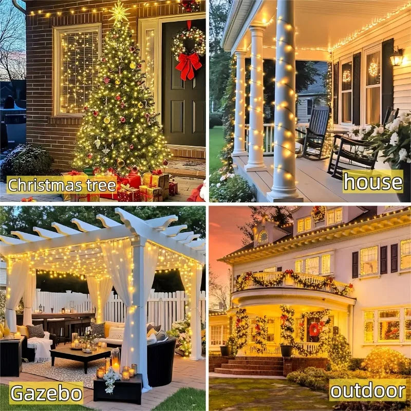 Outdoor Solar String Lights (100 LED / 8 Lighting Modes)