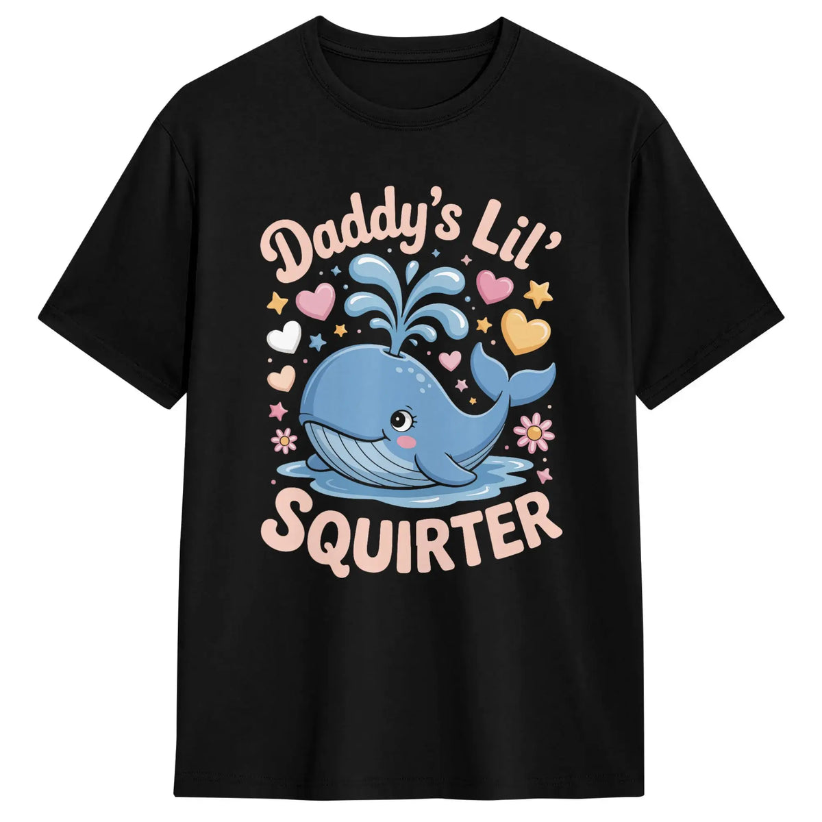 Funny Whale Graphic Cotton T-Shirt