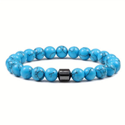 Magnetic Tiger Eye Lava Map Shimmer Malachite Stone Bracelet