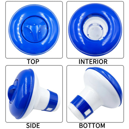 Floating Swimming Pool & Spa Chemical Dispenser - Chlorine & Bromine Tablet Floater
