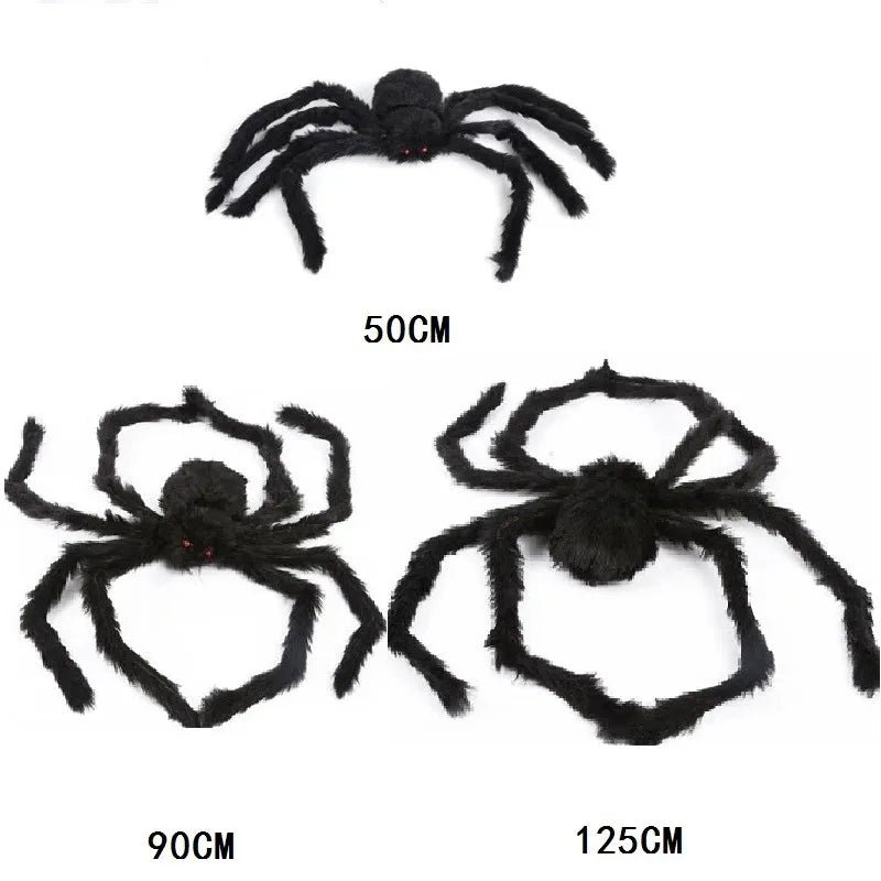 Giant Halloween Spider & Web Outdoor Decoration Set