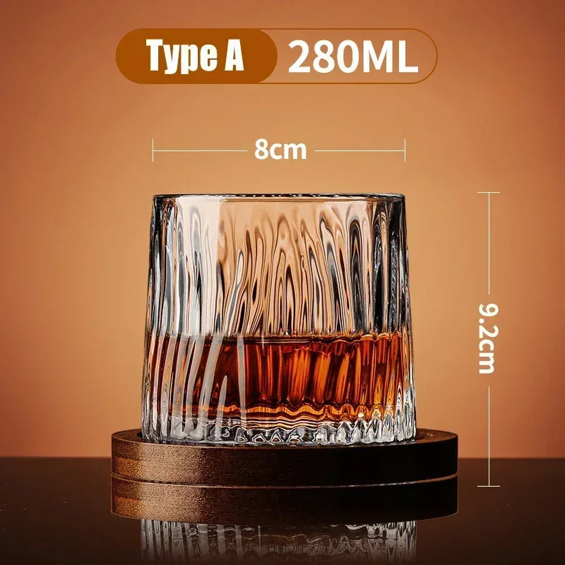 Tumbler Whiskey Glass with Base Crystal
