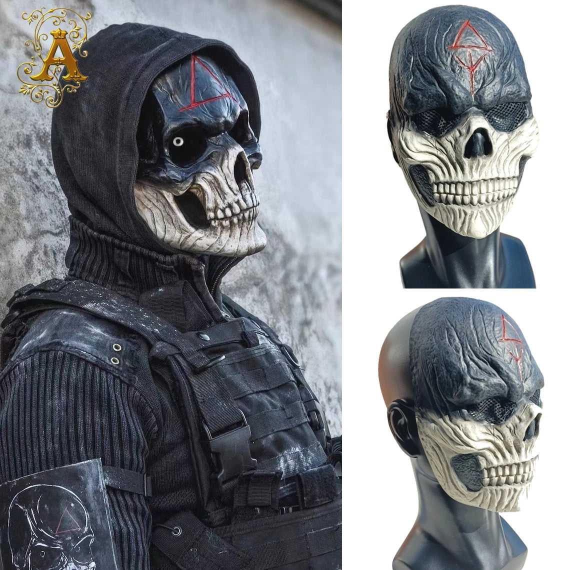 Tactical Skeleton Warrior Full-Face Mask for Cosplay & Halloween