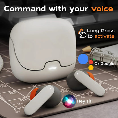 TWS Wireless Bluetooth 5.4 Ultra-low Latency Dual Microphone Noise Cancelling in Ear Earphones