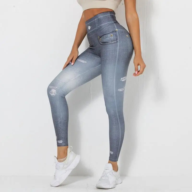 Rooftrellen Women's High-Waist Seamless Jeggings