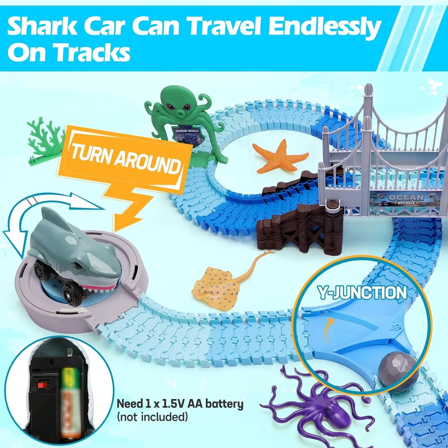 VATOS Bendable Flexible Racetrack Set