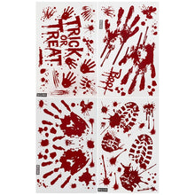Halloween Decoration Reusable Bloody Handprint Footprint Horror Sticker