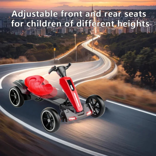 12V Electric Kids Pedal Go Kart with Adjustable Seat