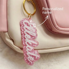 Acrylic Name Glitter Keychain Glitter