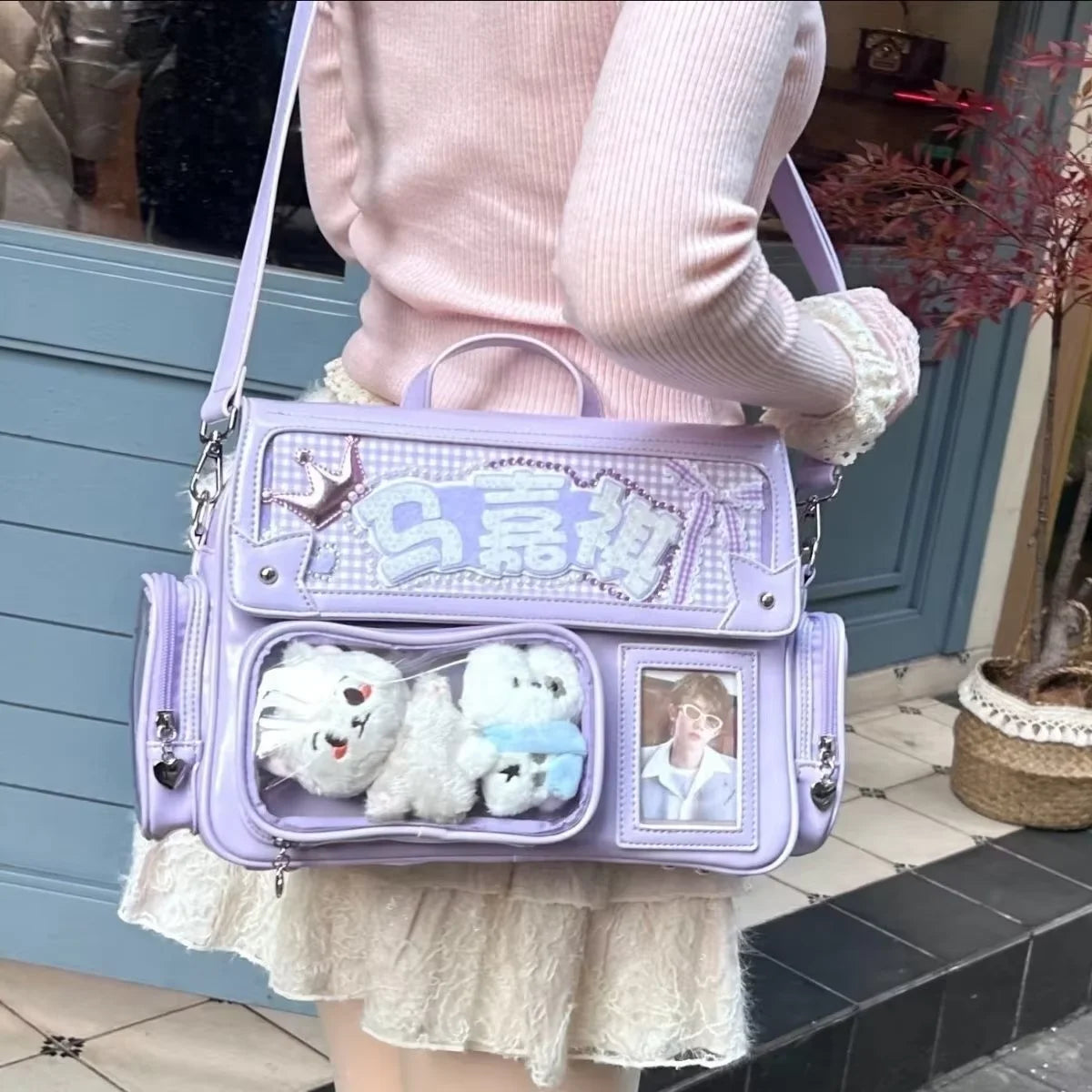 Y2K Harajuku Transparent Window Ita Bag Crossbody Shoulder Bag