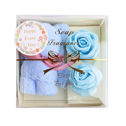 Towel Bear Soap Flower Gift Box