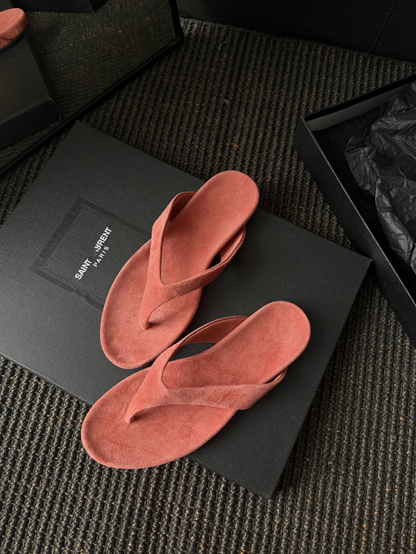 Women's Genuine Sheepskin Suede T-Strap Flat Flip Flop Sandals