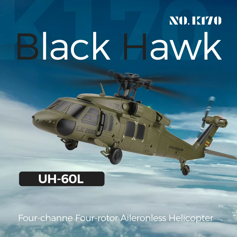 WLtoys K170 UH-60L Black Hawk 4CH Brushless RC Helicopter