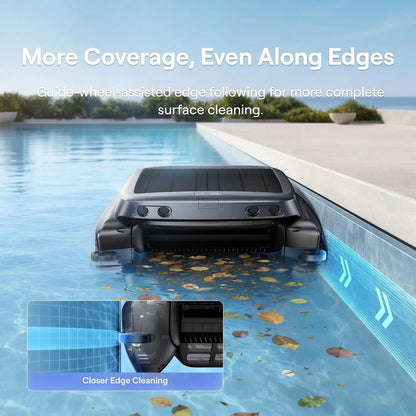 iSkim Solar-Powered Robotic Pool Surface Skimmer with Fast Charger
