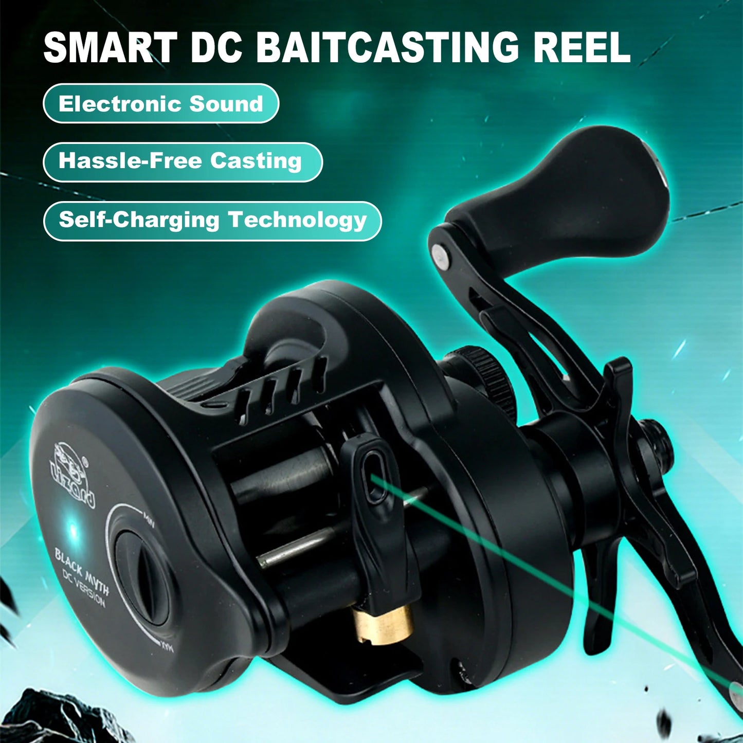 DC Long Cast Self‑Charging Anti Backlash Electronic Brake Baitcasting Reel