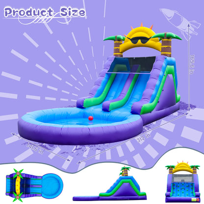 26FT Large Inflatable Double Water Slides Water Park