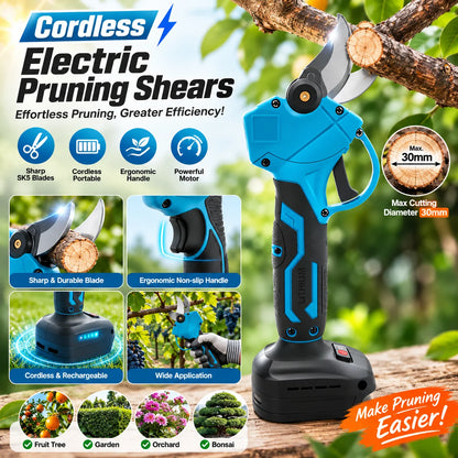 18V Cordless Electric Pruning Shears (30mm Branch Cutter)