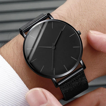 Ultra Thin Stainless Steel Mesh Belt Quartz Watch