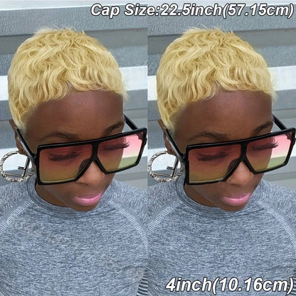 Pixie Cut 4" Short Straight Layered Wig