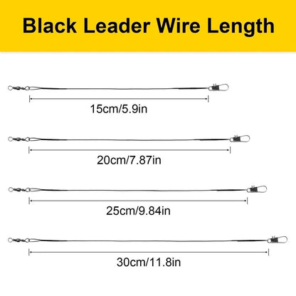 20PC Anti Bite Steel Wire Leader With Swivel